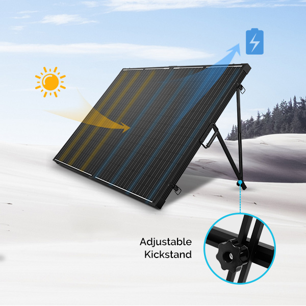 200 Watt Monocrystalline Foldable Solar Suitcase with controller