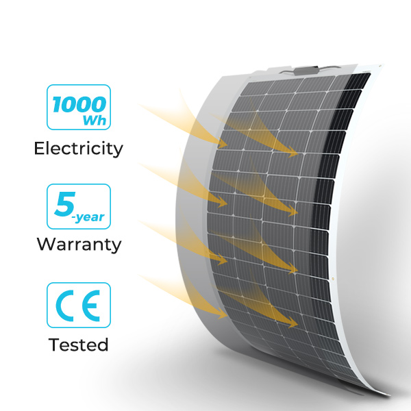 200 Watt 12 Volt Flexible Monocrystalline Solar Panel