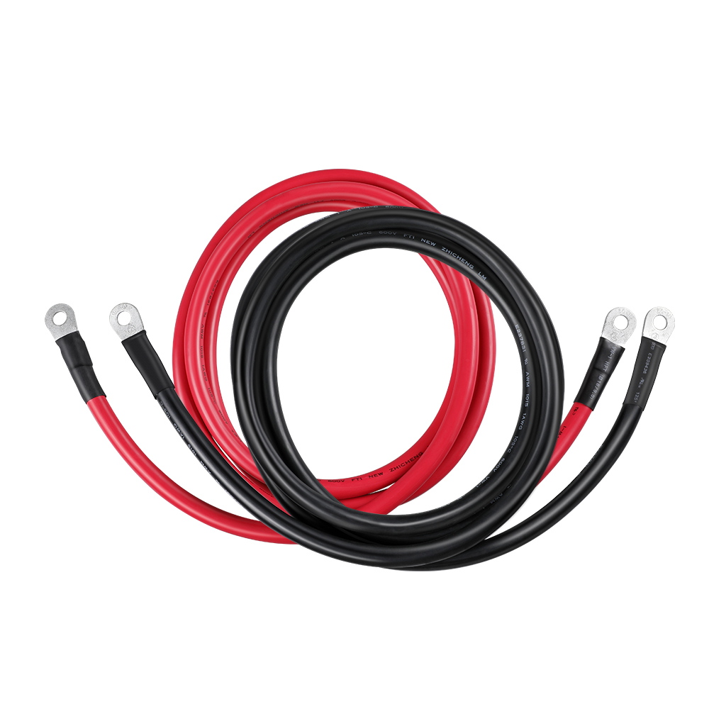 Battery Inverter Cables for 4 AWG 3/8 in Lugs
